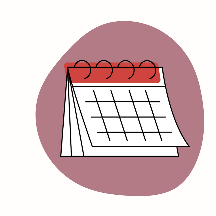 Drawing of a calendar.